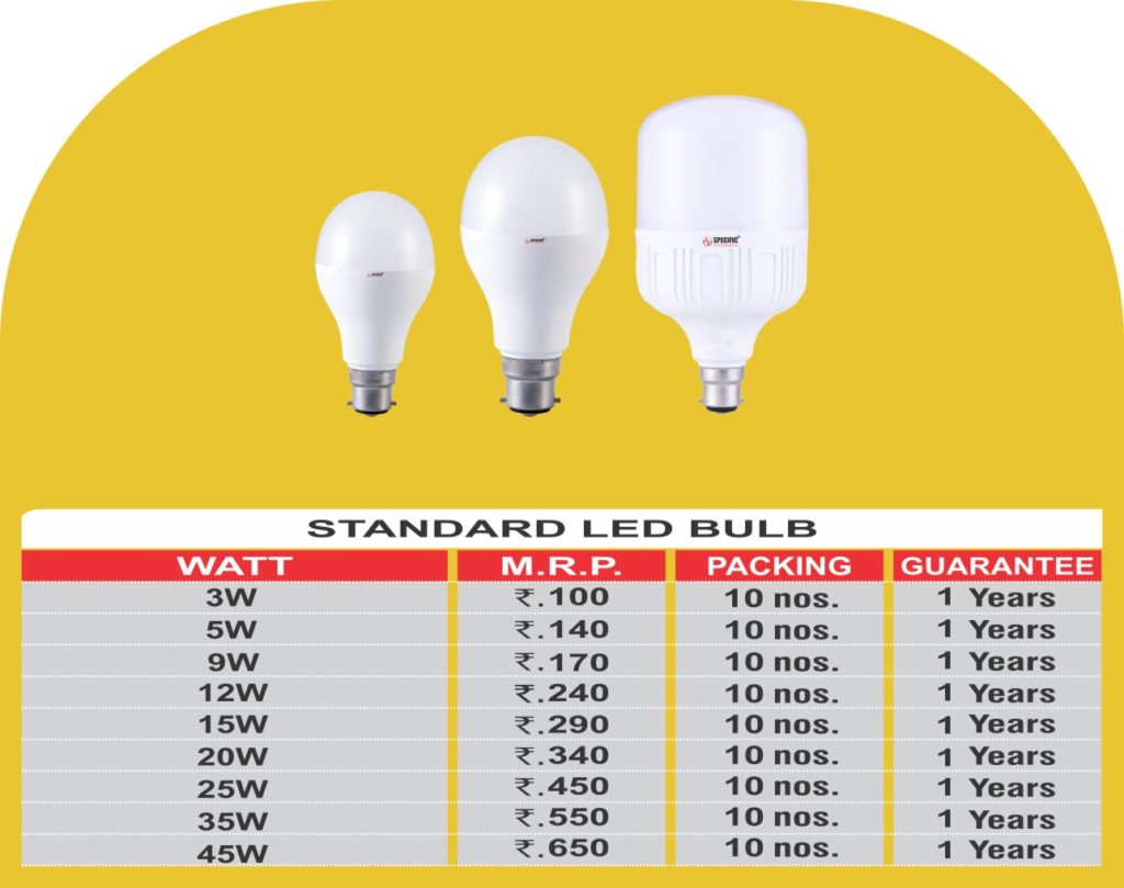 Led Lamp Specification